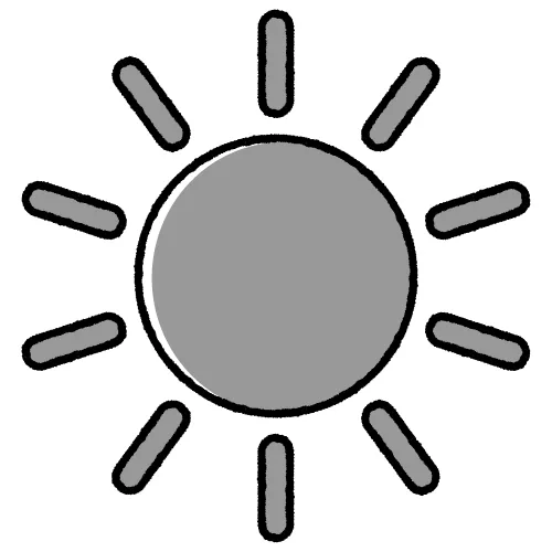 太陽(モノクロ)